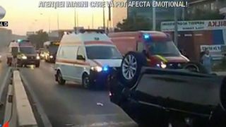 A zburat pur si simplu cu bolidul peste parapetul de beton dintre benzi si a ucis un om.