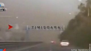 Ipoteza socanta in cazul prabusirii portii de la intrarea in Timisoara in timpul furtunii! "Se vede clar ca de pe o cladire se desprinde ceva"