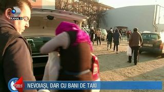 A venit cu taxiul ca sa isi ia "pomana" de la primarie. Luata la rost, femeia le da un raspuns taios reporterilor