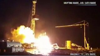 Cum ar fi izbucnit incendiul de proportii de la o sonda petroliera din Satu Mare