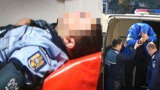 Politistii din Valcea, chemati pentru a aplana un scandal, au fost batuti cu tarnacopul. E incredibil cum au reusit sa scape de agresor - S-ar fi putut intampla o tragedie