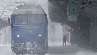 Gerul si ninsoarea au paralizat toate mijloacele de transport! A fost prapad in gari si in aeroporturi!