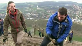 Fostul principe Nicolae se pregateste de nunta cu lopata in mana! Nepotul regelui Mihai a plantat copaci!