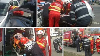 Accident grav la Arad! O soferita gravida a fost spulberata de tramvai! A fost nevoie de interventia pompierilor pentru a fi scoasa din mormanul de fiare contorsionate!