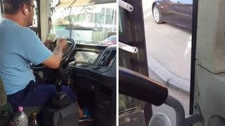 Inconstienta fara margini! Ce a facut un sofer de microbuz din Capitala in timpul mersului!