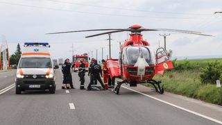 Accident devastator in Giurgiu! Un elicopter SMURD a ajuns la fata locului