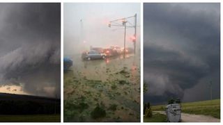 Tornada uriasa filmata la cativa kilometri de granita cu Romania!