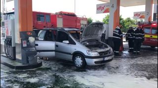 Tragedie intr-o benzinarie din Cluj! Un barbat si-a dat foc in propria masina