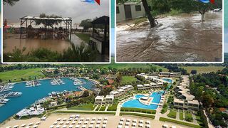 Turisti romani sinistrati in Grecia, din cauza inundatiilor! "Masina noastra este sub apa" Imagini apocaliptice surprinse in zona Halkidiki