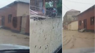 Dezastru in Cernavoda! Imagini dramatice dupa furtuna. Strazile s-au transformat in adevarate rauri. Oamenii sunt disperati