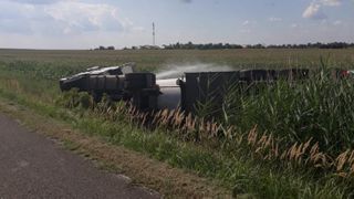 Autostrada Soarelui este blocata! O cisterna cu kerosen s-a rasturnat la Drajna