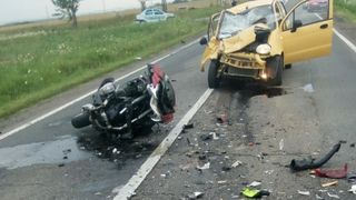 Un politist a fost omorat intr-un cumplit accident rutier, de catre un sofer care circula pe contrasens pe DN 71, in Ilfoveni, Dambovita