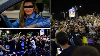 Ea este jandarmerita batuta cu bestialitate, aseara, in Piata Victoriei. Are doar 20 de ani si se afla in stare grava in spital