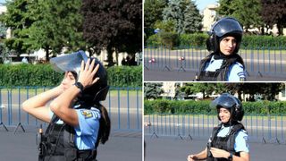 Primele imagini cu Stefania, jandarmerita de 23 de ani batuta in Piata Victoriei. Ce a facut tanara inainte de bataie