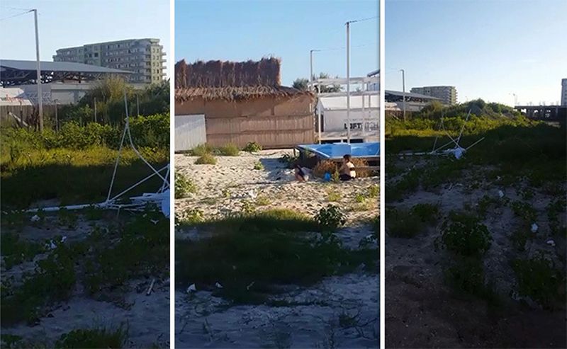 Asa arata zona din apropierea plajei! Peisajul e dezolant, iar copiii se balacesc intr-o piscina dezafectata
