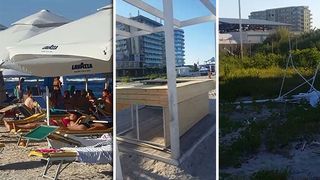 Cum fac turistii plaja printre gunoaie si alte capcane, in plin santier, in noua zona de fite a statiunii Mamaia!