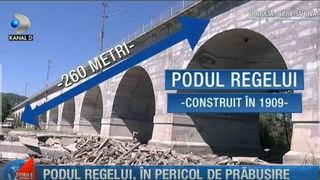 Pericol urias! Un pod din Prahova, construit pe vremea domniei lui Carol, la un pas sa se prabuseasca. Ce fac autoritatile