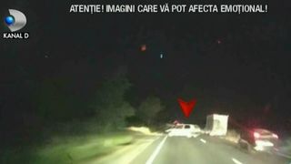 Au vazut moartea cu ochii! Camera de bord a surprins teribilul accident din Sibiu