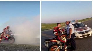 Lectie dura data de un politist botosanean unui motociclist teribilist! "Hai cu mine sa-ti arat niste cruci!"