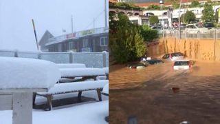 Toamna la extreme! Inundatiile si zapada de 20 de centimetri dau Italia peste cap