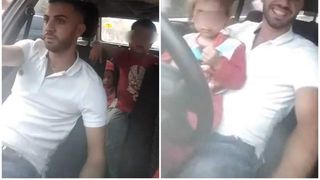 Un doljean a intrat in atentia politiei dupa ce a facut un live pe facebook in timp ce conducea cu un copil in brate!