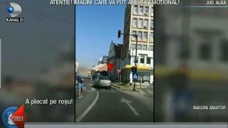Imagini revoltatoare surprinse pe strazile din Alba Iulia! Un sofer, la un pas sa loveasca mai multi pietoni