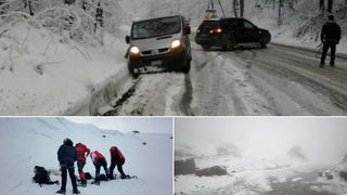 A nins abundent in Fagaras! Interventia dramatica a salvamontistilor pentru salvarea unui tanar care si-a rupt piciorul