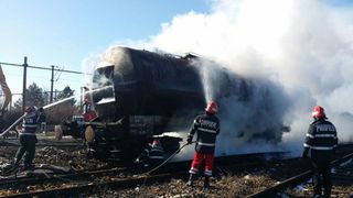 Pericol de explozie in gara din Videle! Traficul feroviar a fost paralizat in zona