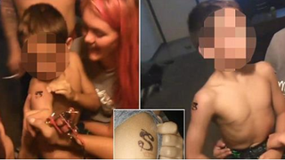 Baietel de noua ani, tatuat pe mana de fata cu mama lui - Imaginile scandaloase au starnit revolta pe retelele de socializare