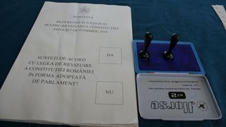 Referendum pentru redefinirea familiei &icirc;n Constituţie &ndash; 20,96% prezenţă la vot; din totalul de voturi exprimate, 91% au votat "Da" şi 6,42% au optat pentru "Nu"