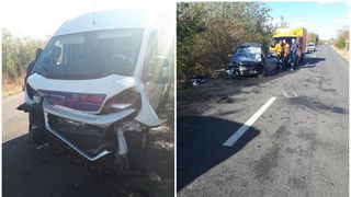 Accident cu patru victime în Dolj, după ce o dubă şi un autoturism s-au ciocnit! Printre ele se află şi un copil de trei ani