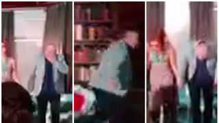 VIDEO EXCLUSIV Momentul &icirc;n care i s-a făcut rău lui Florin Busuioc! Actorul a fugit &icirc;n culise, unde s-a prăbuşit!