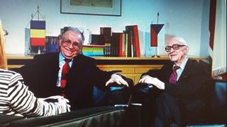 Ion Iliescu si Jiri Felix, in timpul interviului acordat Stirilor Kanal D