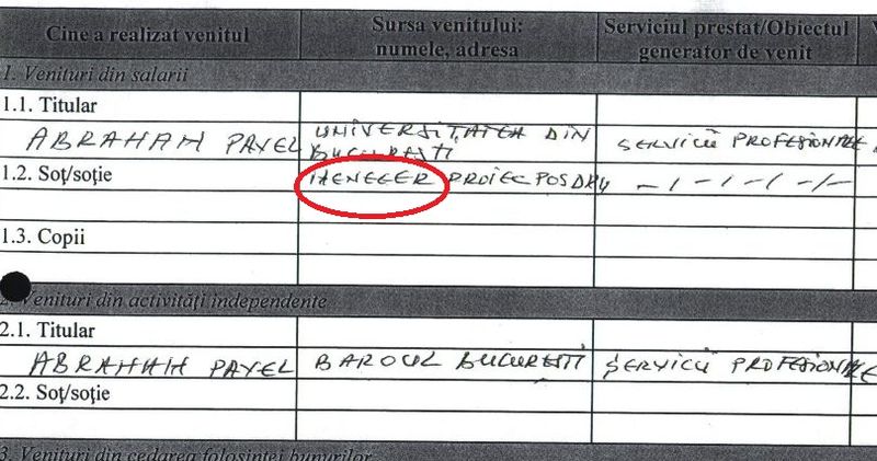 In declaratia de avere, Abraham a scris ca este "meneger"
