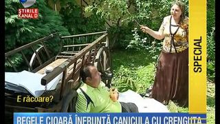 Regele Cioaba face cu greu fata caniculei. Cum este tratat regele tiganilor