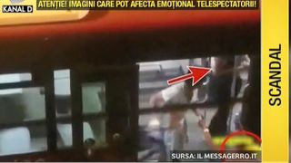 Ring de box sau mijloc de transport &icirc;n comun? Bataie ca-n filme intr-un autobuz din Italia, cativa romani ar fi implicati