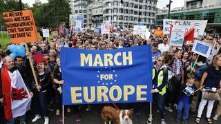 Mii de oameni au iesit in centrul Londrei pentru a cere anularea Brexitului. Britanicii scandeaza "Noi iubim UE"