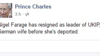 Prima reactie a Casei Regale dupa ce extremistul Nigel Farage a demisionat