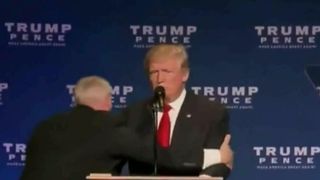 Panica in campania electorala din SUA! Donald Trump a fost scos de pe scena de garzile de corp chiar in timp ce tinea un discurs