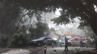 Momente incredibile de panica! Filmarea in care un bloc se prabuseste, in Mexic, dupa cutremur, a fost publicata pe Twitter