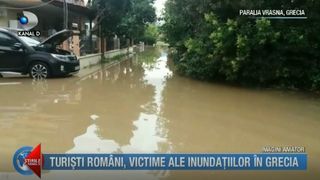Clipe de panica! Turistii romani, victime ale inundatiilor din Grecia. Imagini apocaliptice!