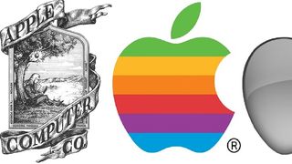 Evolutia siglei Apple, de la prima din 1976 (stanga) pana la cea de azi