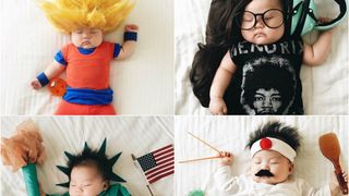 Acest bebelus habar nu are ca in timp ce doarme mama lui il transforma in diverse personaje! Ipostazele in care este fotografiat sunt fabuloase