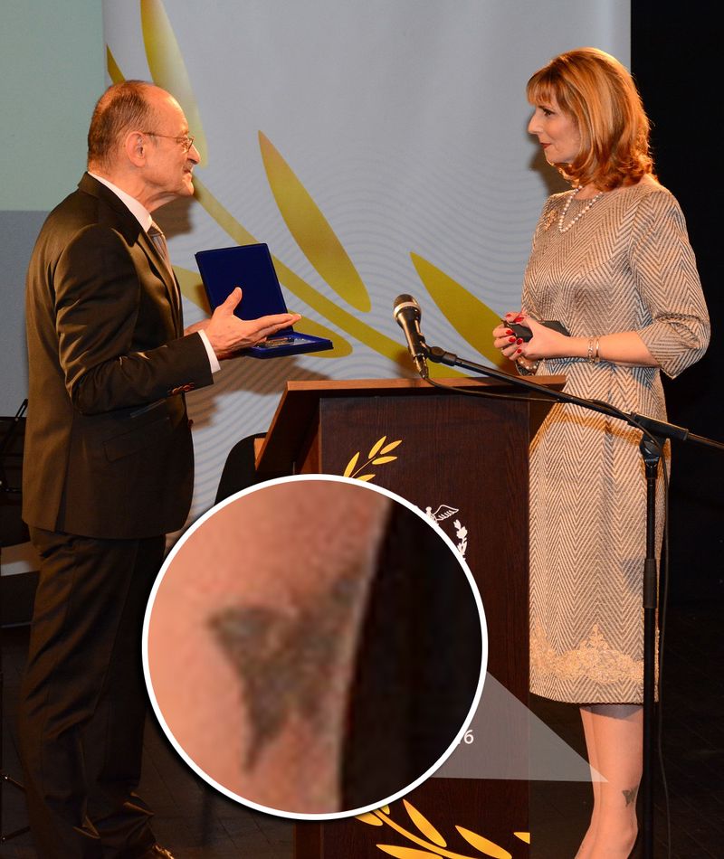 Cel mai vizibil tatuaj al principesei este fluturasul de pe piciorul stang