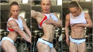 Cum arata femeia care nu are niciun pic de grasime corporala. Fotografiile ei au iscat un adevarat scandal pe internet