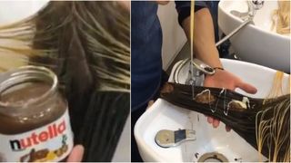 Cum arata femeia care si-a vopsit parul cu Nutella si lapte condensat! Rezultatul e spectaculos