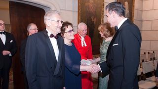 Emil Constantinescu si sotia, in urma cu trei ani, la un eveniment organizat de Casa Regala