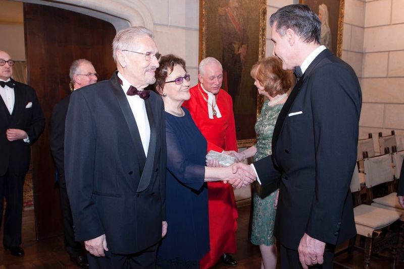 Emil Constantinescu si sotia, in urma cu trei ani, la un eveniment organizat de Casa Regala