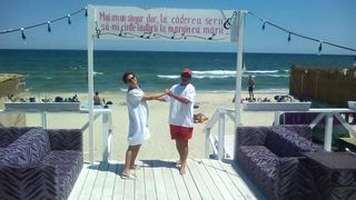 Maria Buza, pe plaja sa din Mamaia