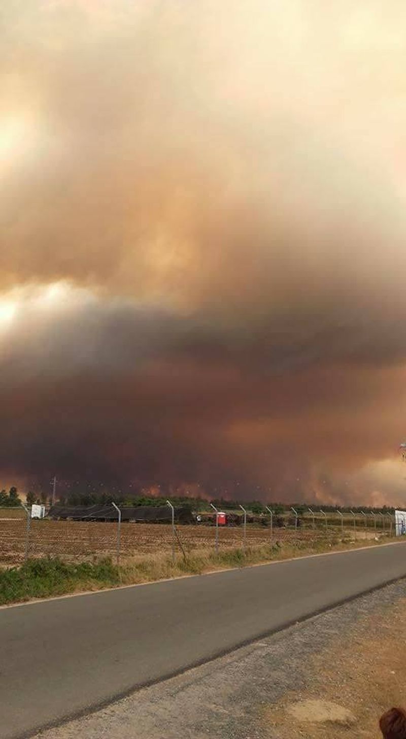 Anca a fotografiat incendiul de la mare distanta